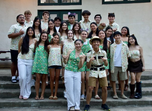 Punahou Carnival student group in coordinated outfits
