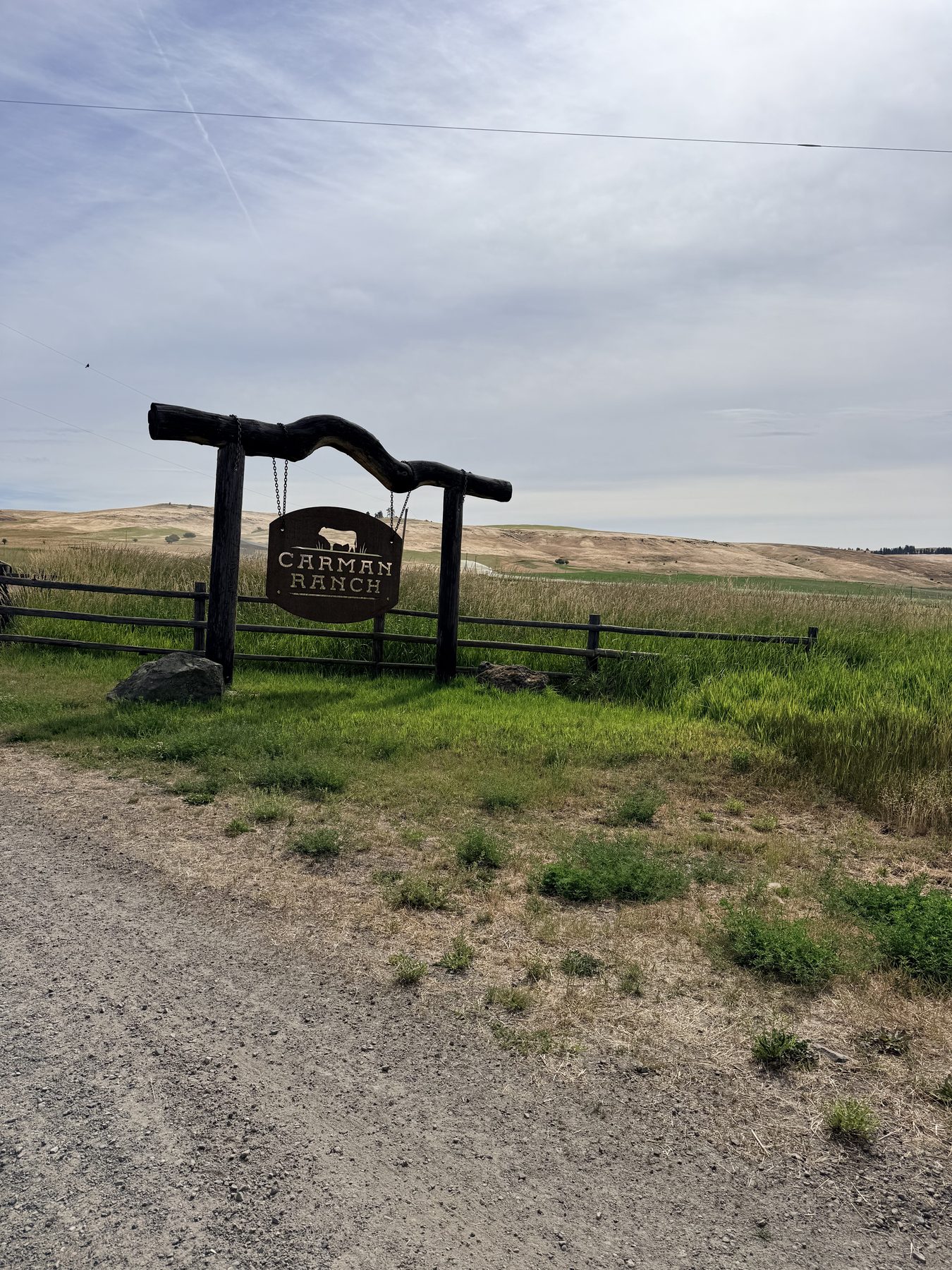 Carman Ranch entrance sign in Wallowa County, Oregon